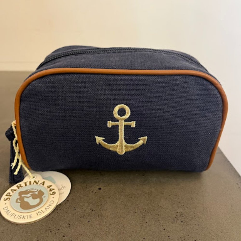 Spartina Navy Travel Pouch - Anchor